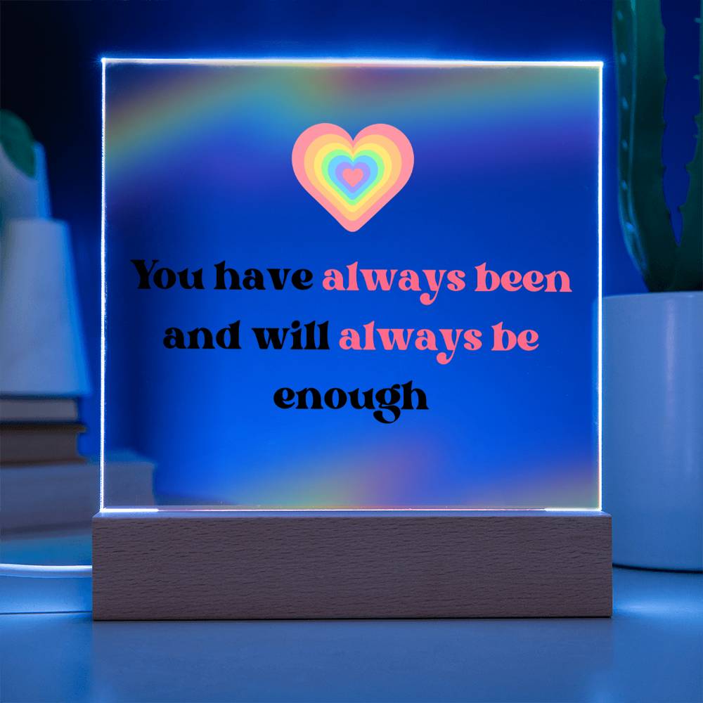 You have always been enough sign | mental health gift | Therapy Office Decor | Self Love Gift