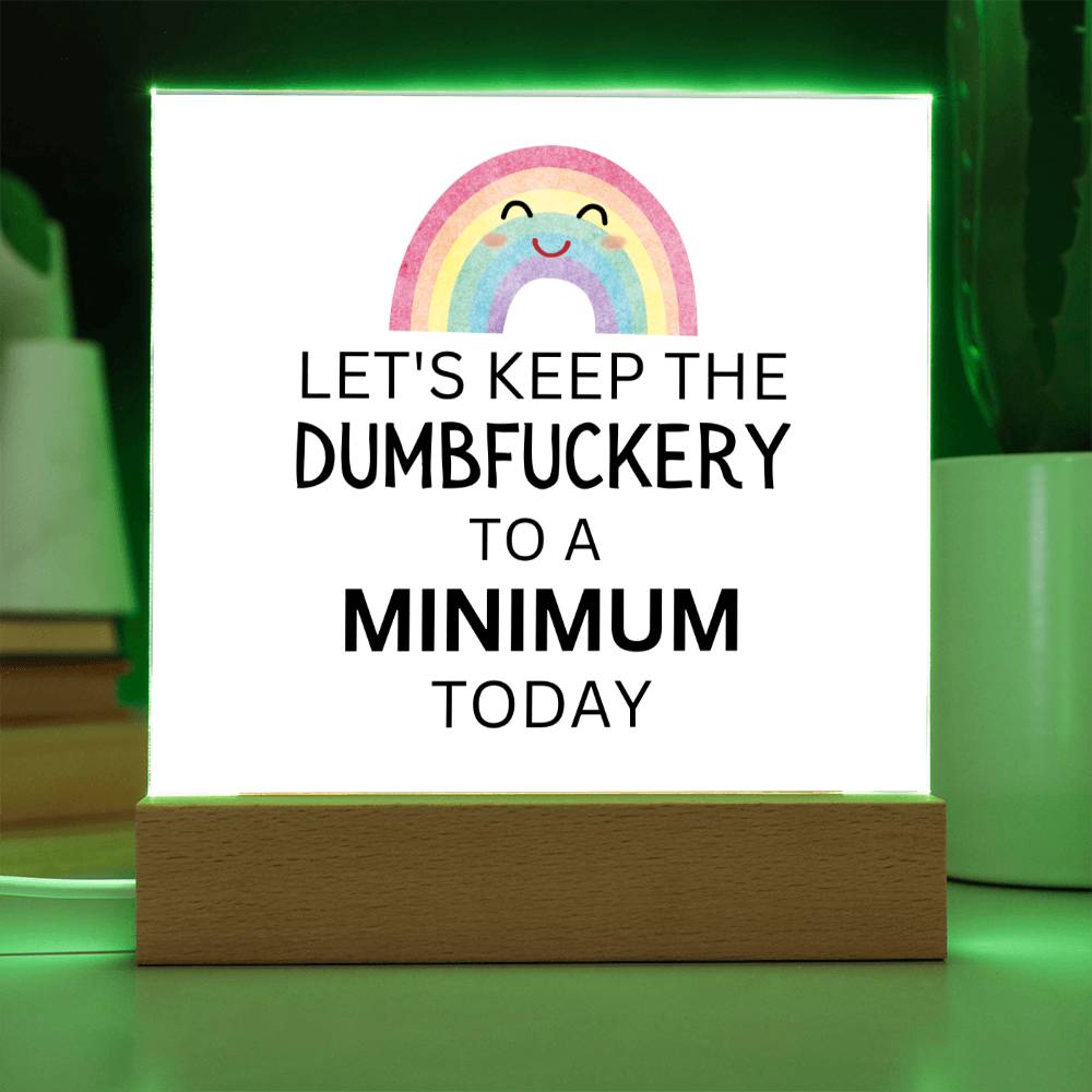 Dumbfuckery Square Plaque, Co-Worker Gift, Employee Gifts, Office Gift, Employee Appreciation