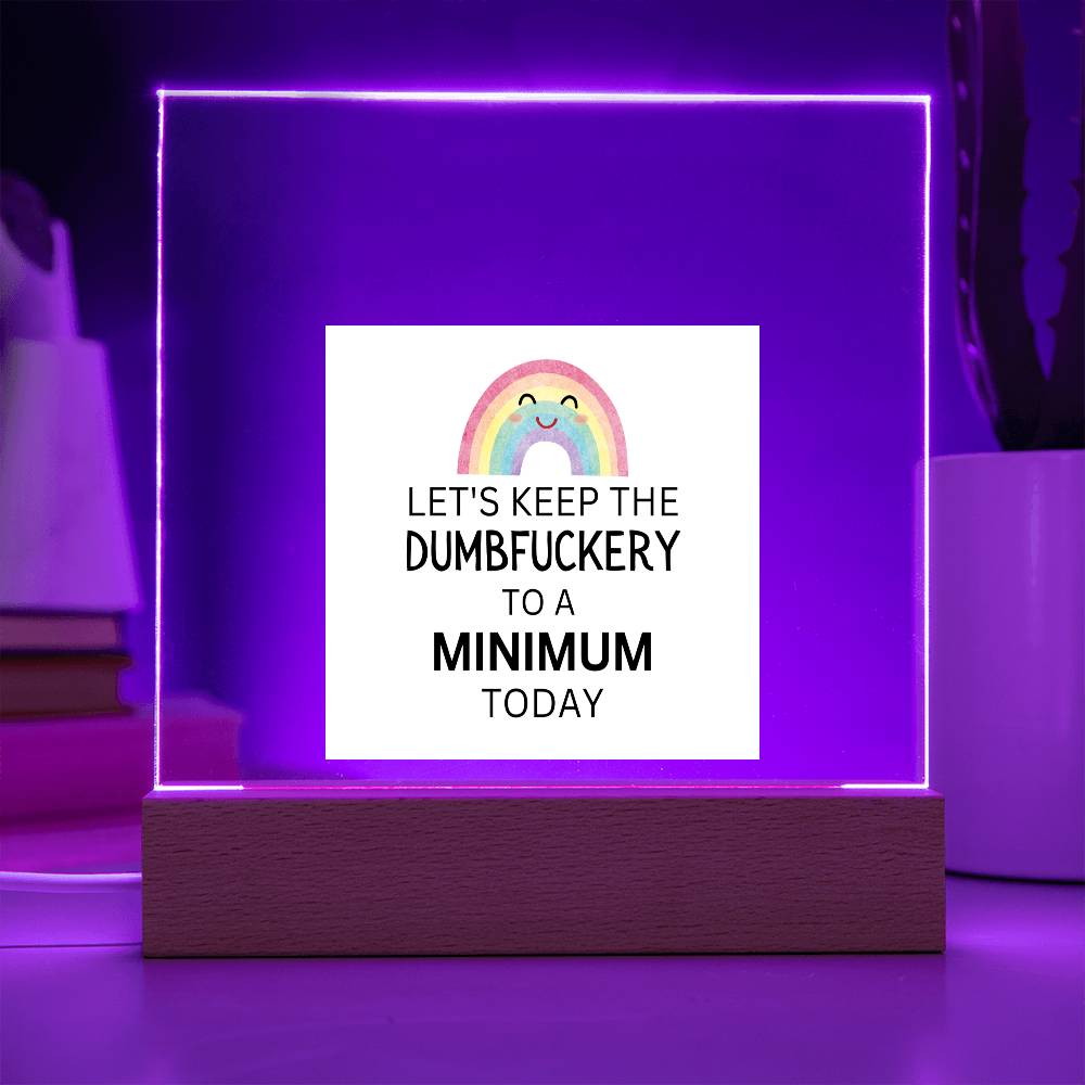 Dumbfuckery Square Plaque, Co-Worker Gift, Employee Gifts, Office Gift, Employee Appreciation