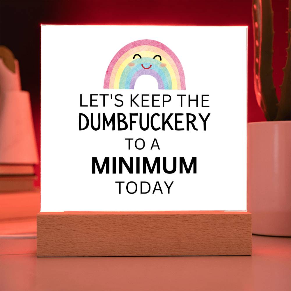 Dumbfuckery Square Plaque, Co-Worker Gift, Employee Gifts, Office Gift, Employee Appreciation