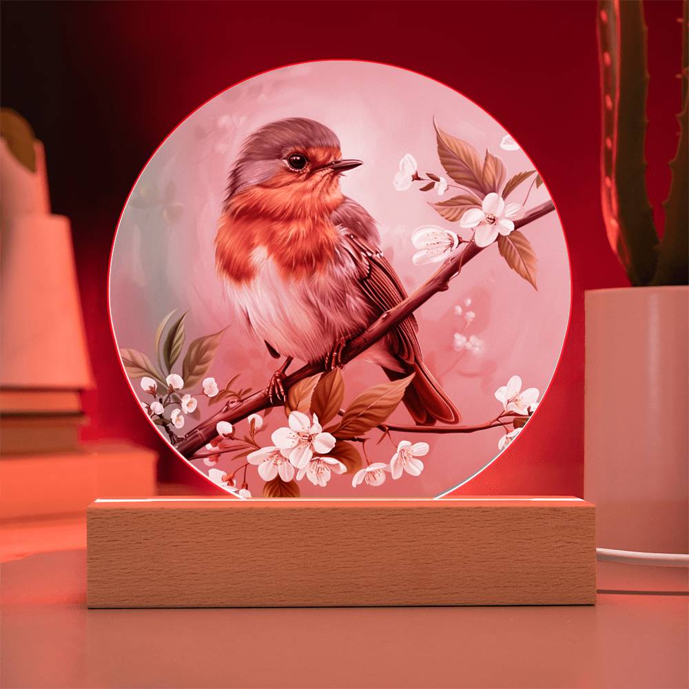 Robin Stained Glass Look Christmas Decor | Christmas Plaque | Faux Stained Glass Sign | Robin with Snowdrops