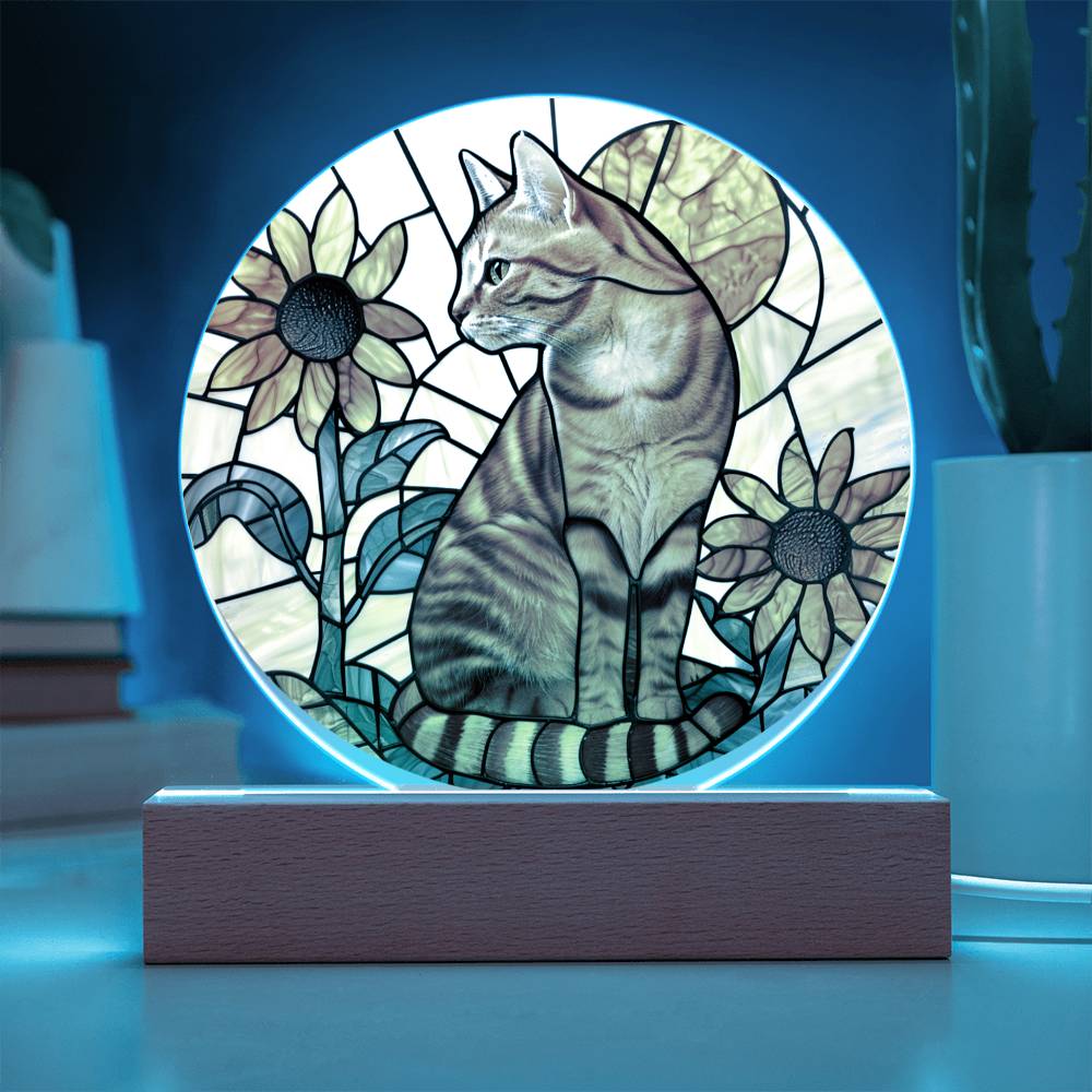 Ginger Cat Faux Stained Glass Plaque | Ginger Cat Art | Ginger Cat Memorial