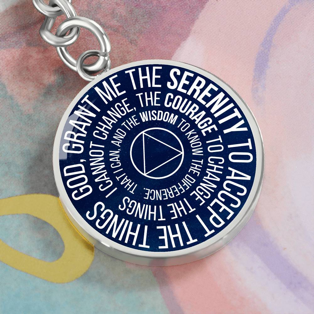 Serenity Prayer Sobriety Gift Keychain | AA gift | Sober Anniversary Gift