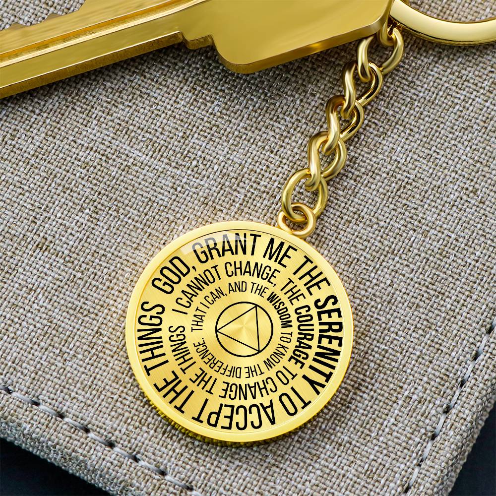 Serenity Prayer Sobriety Gift Keychain | AA gift | Sober Anniversary Gift