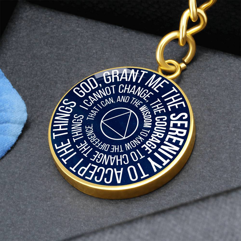 Serenity Prayer Sobriety Gift Keychain | AA gift | Sober Anniversary Gift