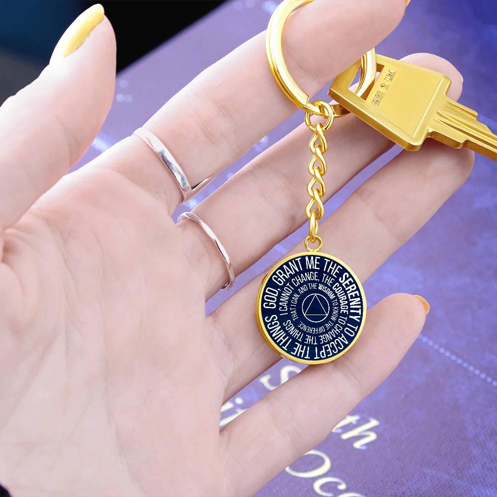 Serenity Prayer Sobriety Gift Keychain | AA gift | Sober Anniversary Gift