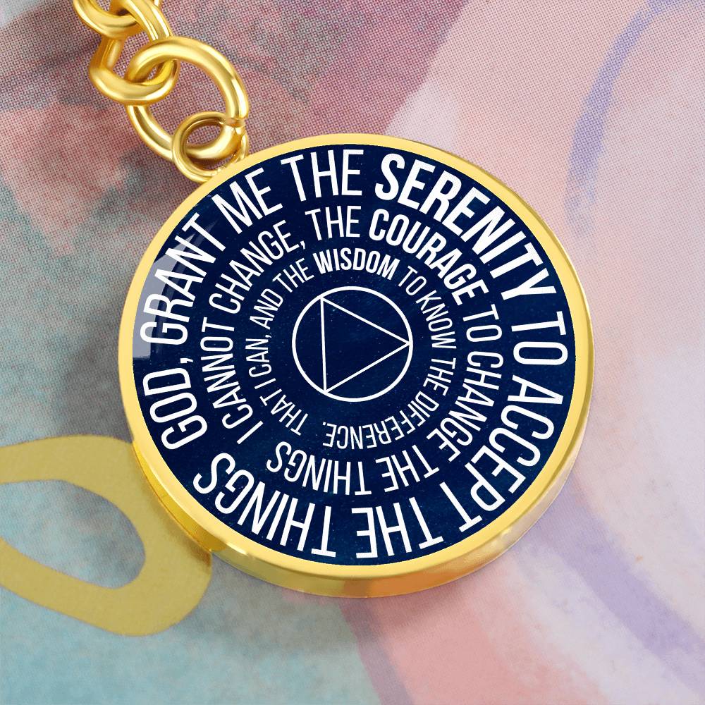 Serenity Prayer Sobriety Gift Keychain | AA gift | Sober Anniversary Gift