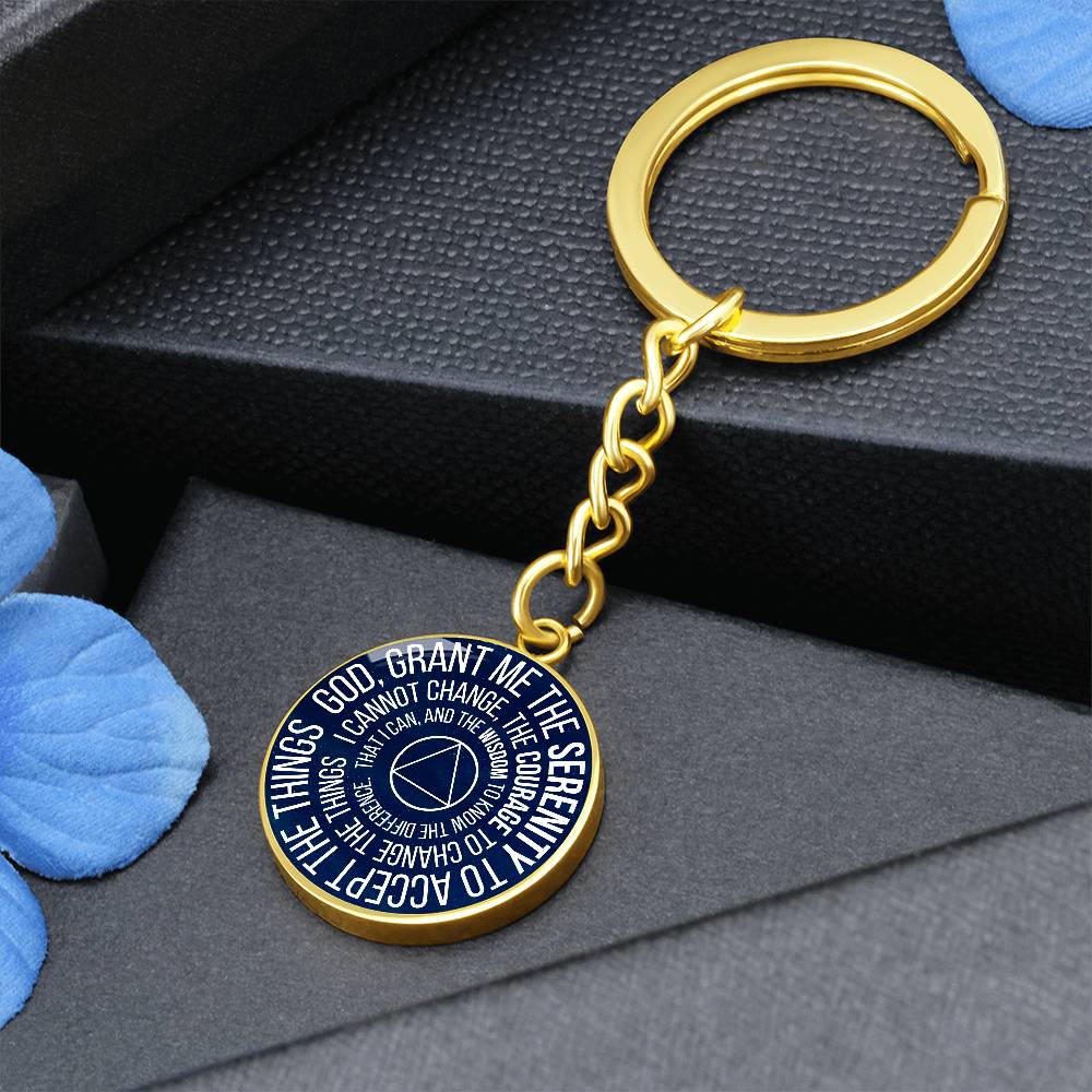 Serenity Prayer Sobriety Gift Keychain | AA gift | Sober Anniversary Gift