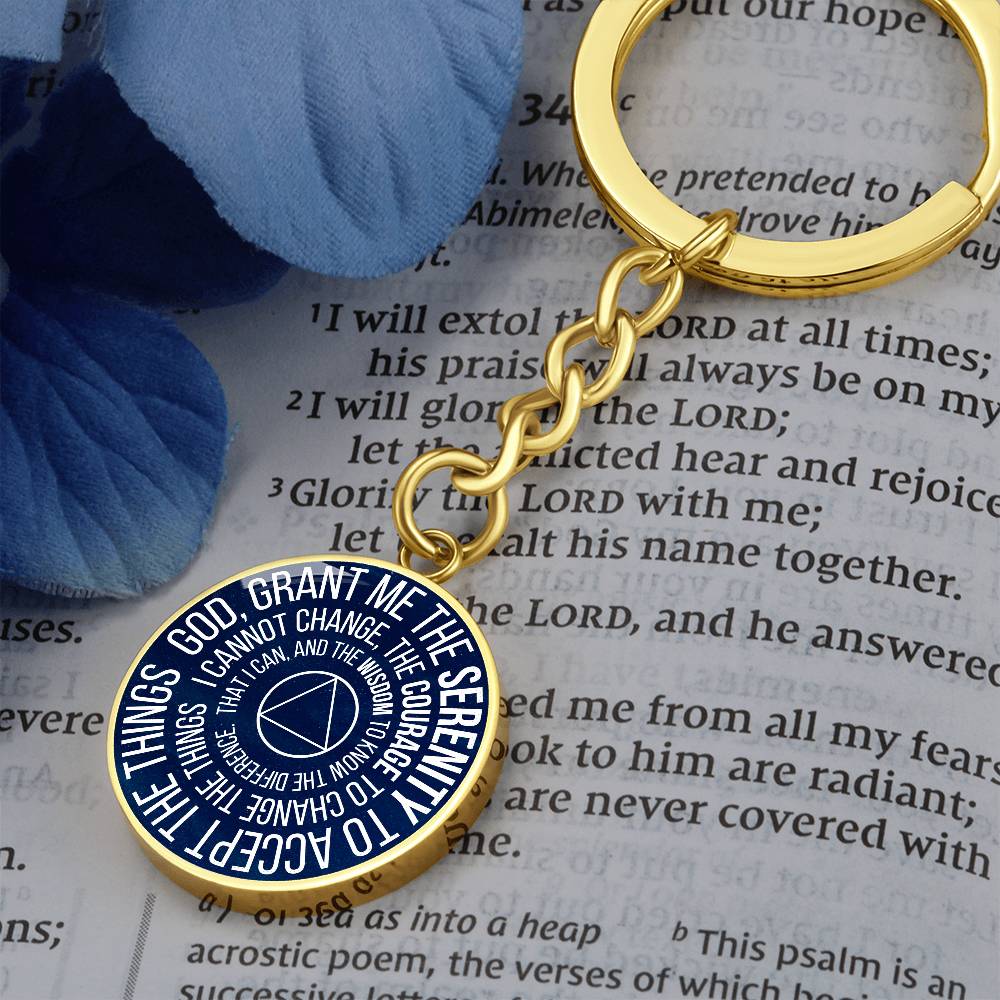 Serenity Prayer Sobriety Gift Keychain | AA gift | Sober Anniversary Gift