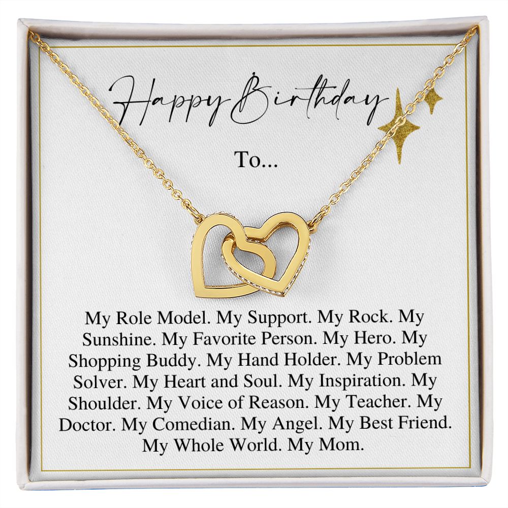 My Whole World - Gift For Mom - Interlocking Heart