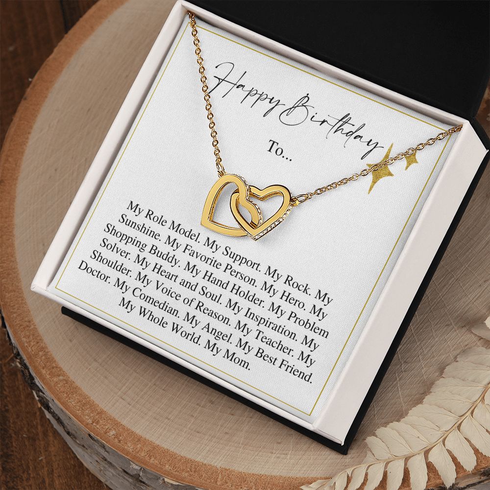 My Whole World - Gift For Mom - Interlocking Heart