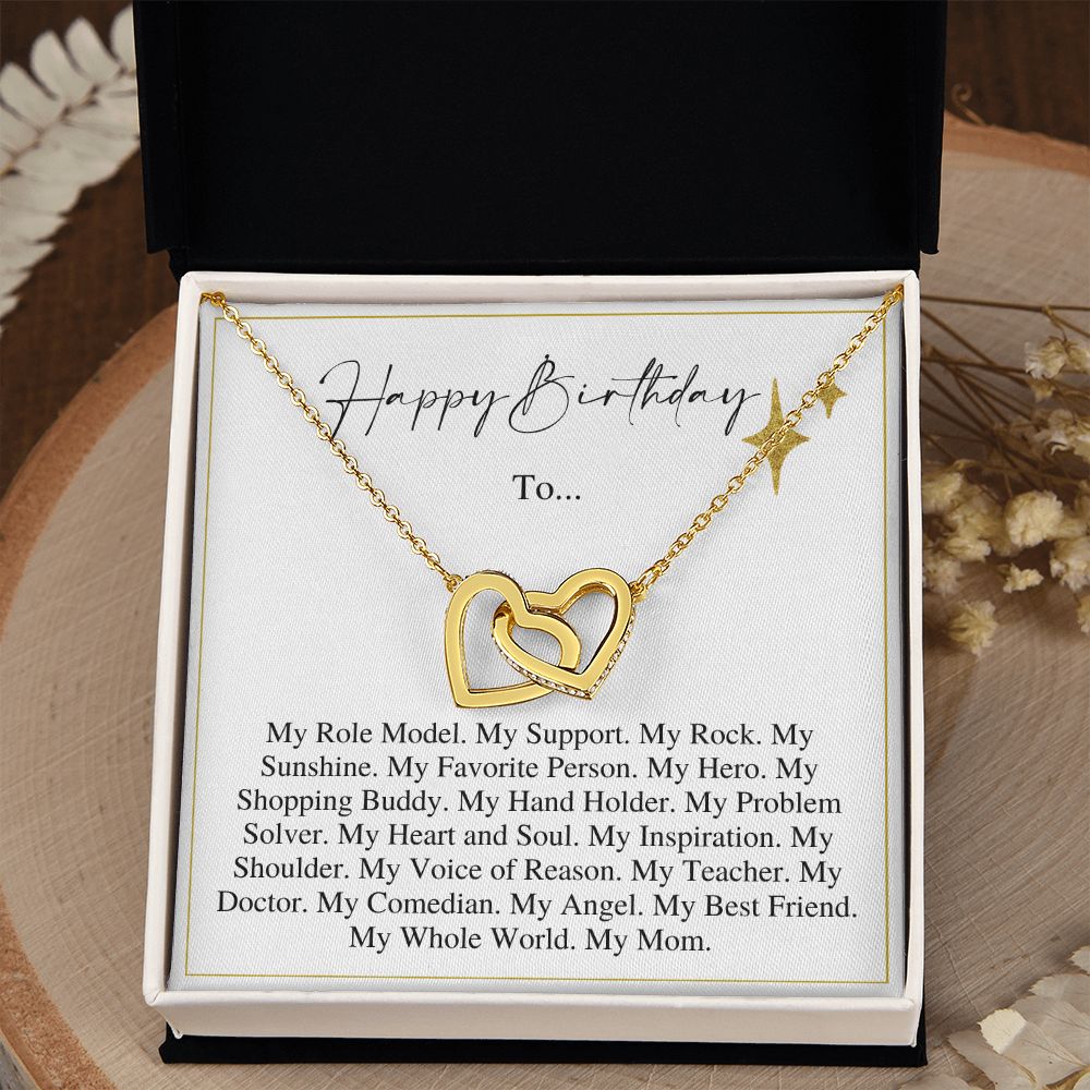 My Whole World - Gift For Mom - Interlocking Heart