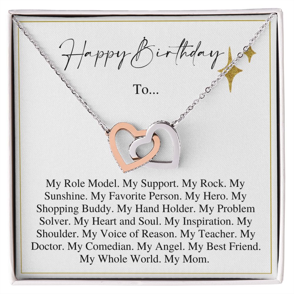 My Whole World - Gift For Mom - Interlocking Heart