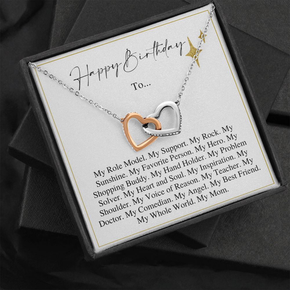 My Whole World - Gift For Mom - Interlocking Heart
