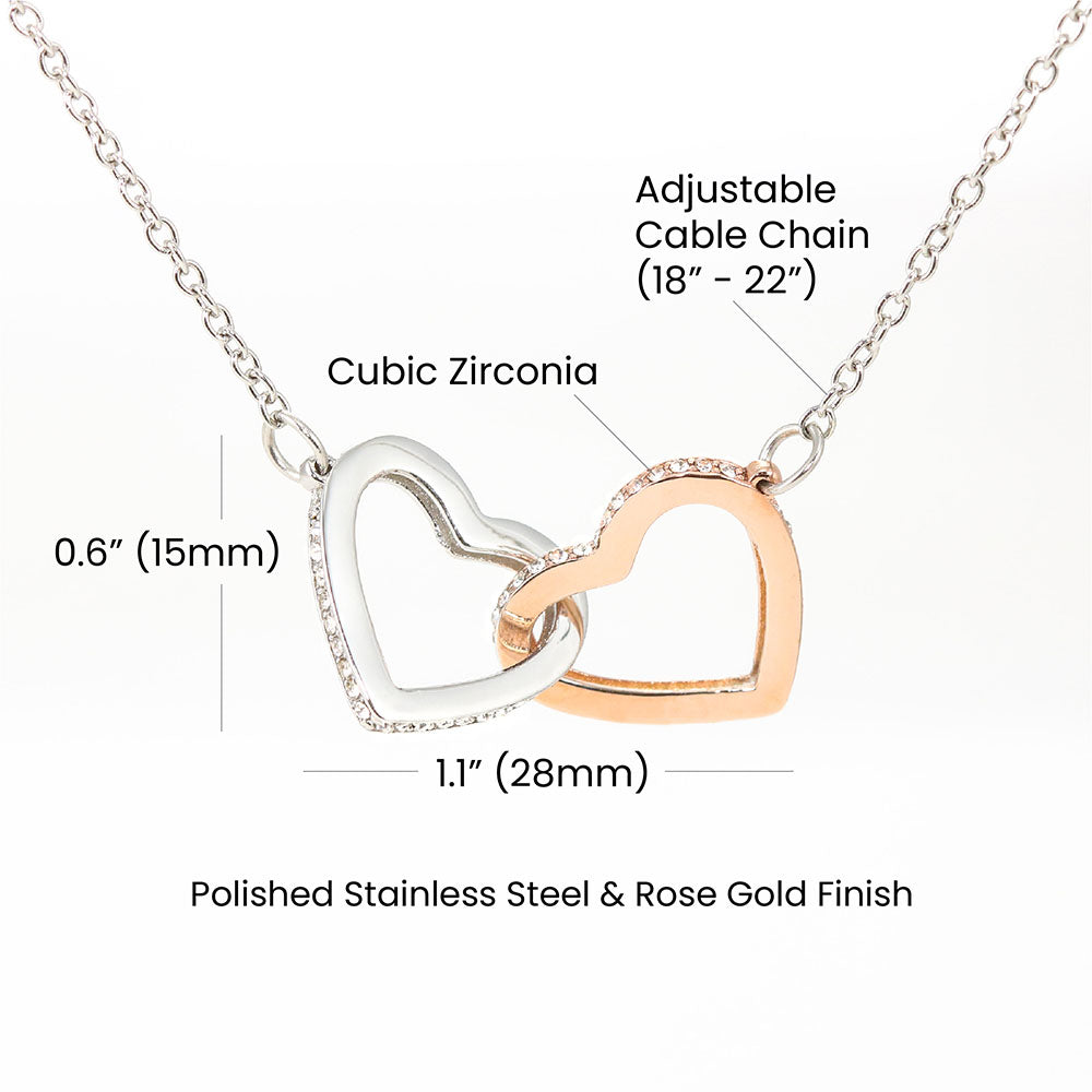 Look Up At The Rainbow -  Gift for Friend - Interlocking Hearts