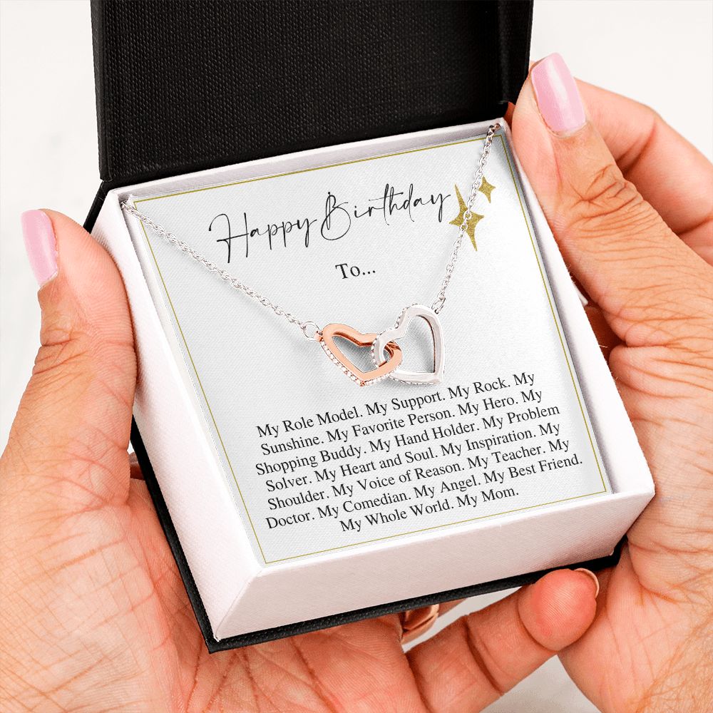 My Whole World - Gift For Mom - Interlocking Heart
