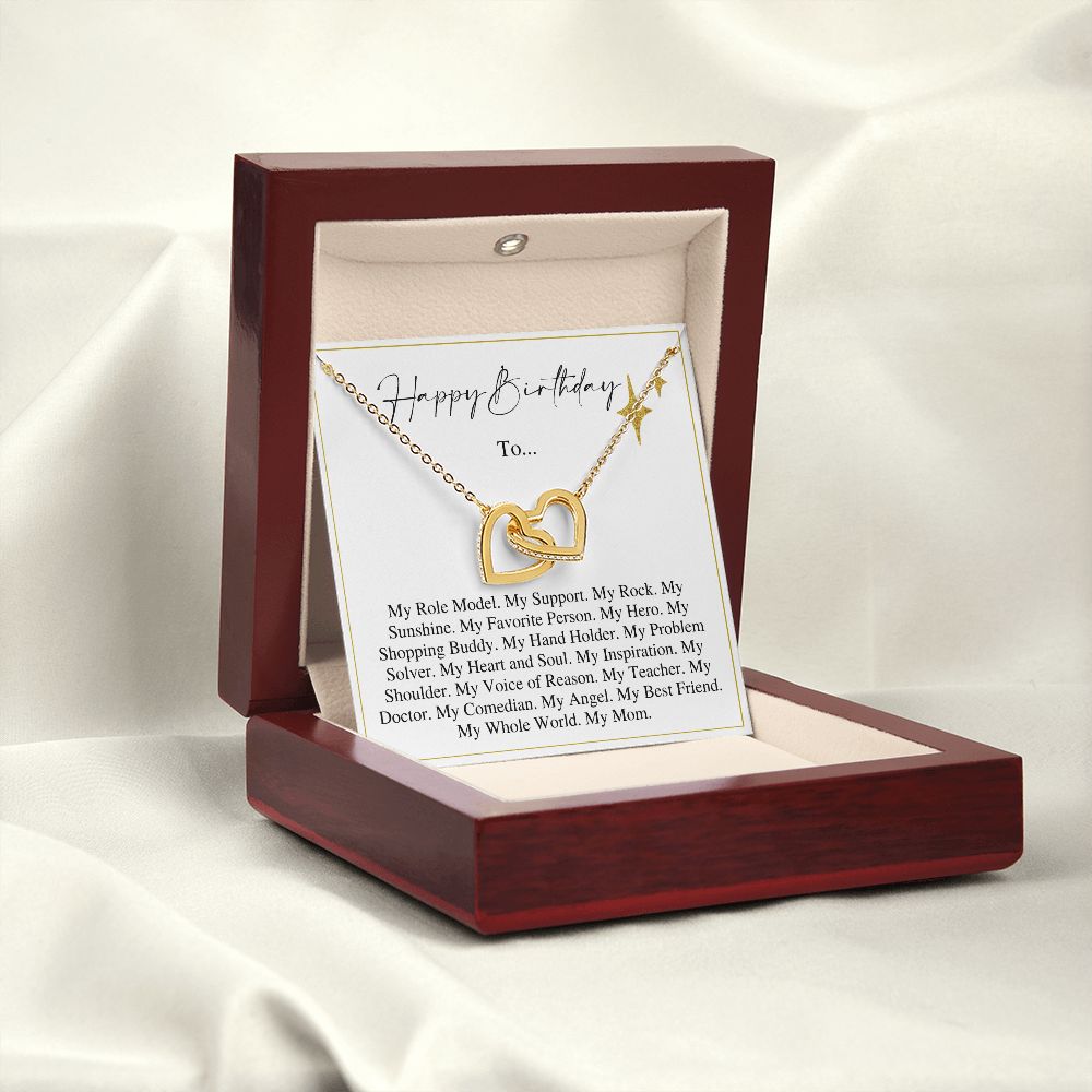 My Whole World - Gift For Mom - Interlocking Heart