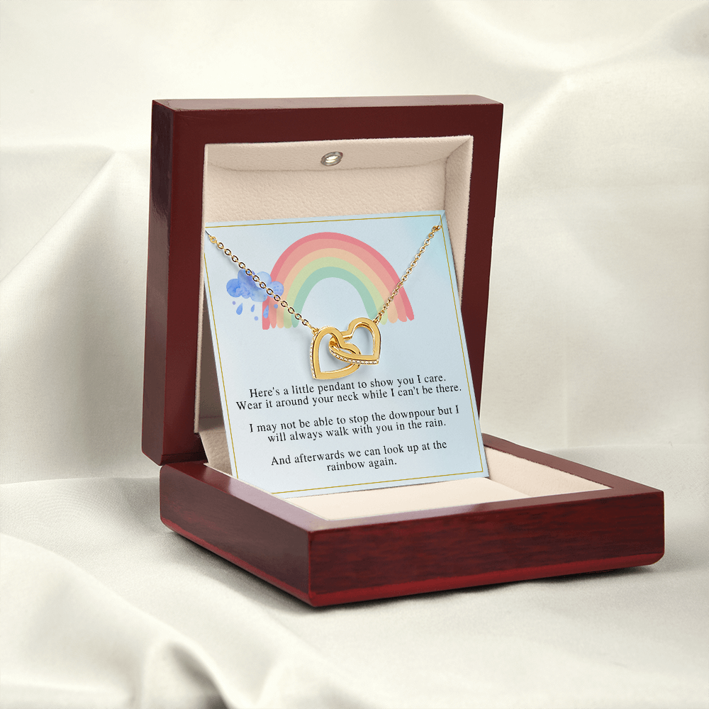 Look Up At The Rainbow -  Gift for Friend - Interlocking Hearts