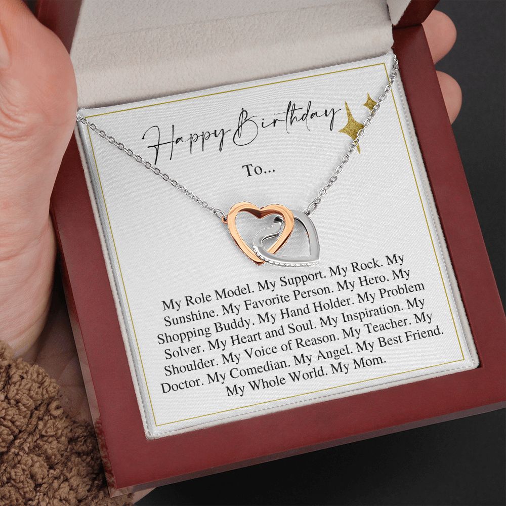 My Whole World - Gift For Mom - Interlocking Heart