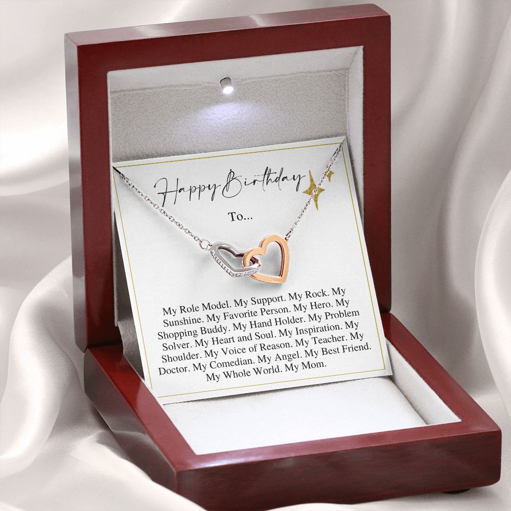 My Whole World - Gift For Mom - Interlocking Heart