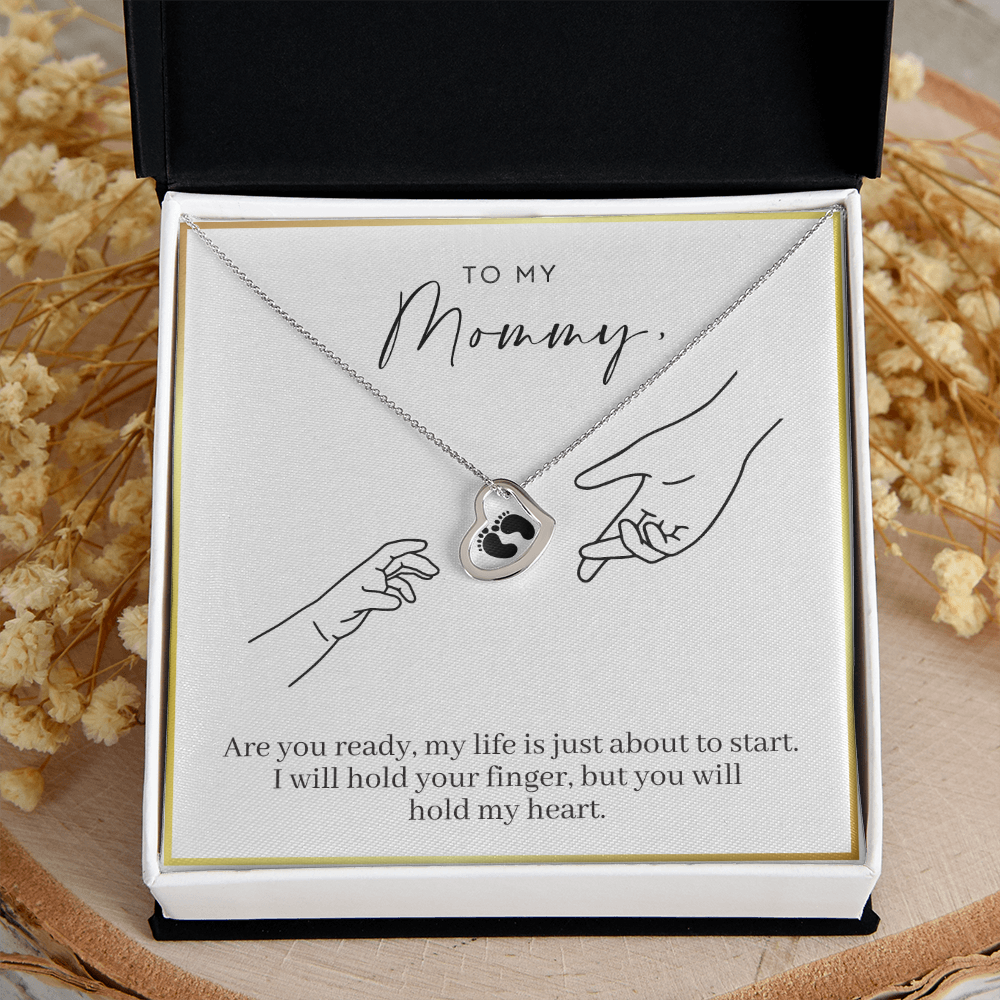 Hold My Heart - Expecting Mom Gift - Delicate Heart