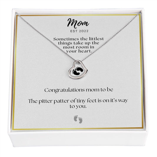 Tiny Feet - Expecting Mom Gift - Delicate Heart