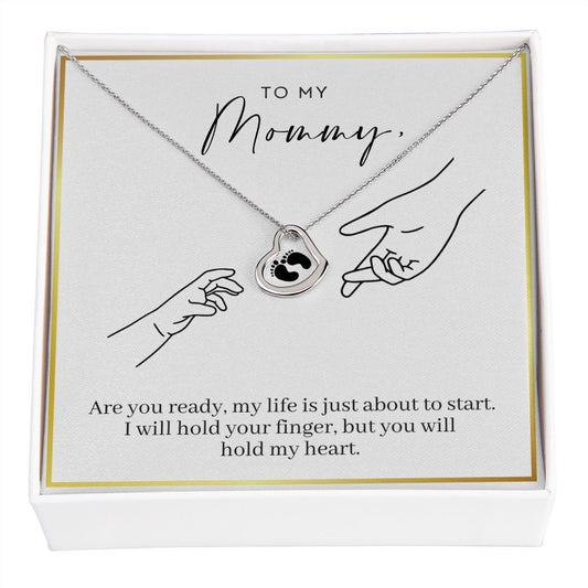 Hold My Heart - Expecting Mom Gift - Delicate Heart