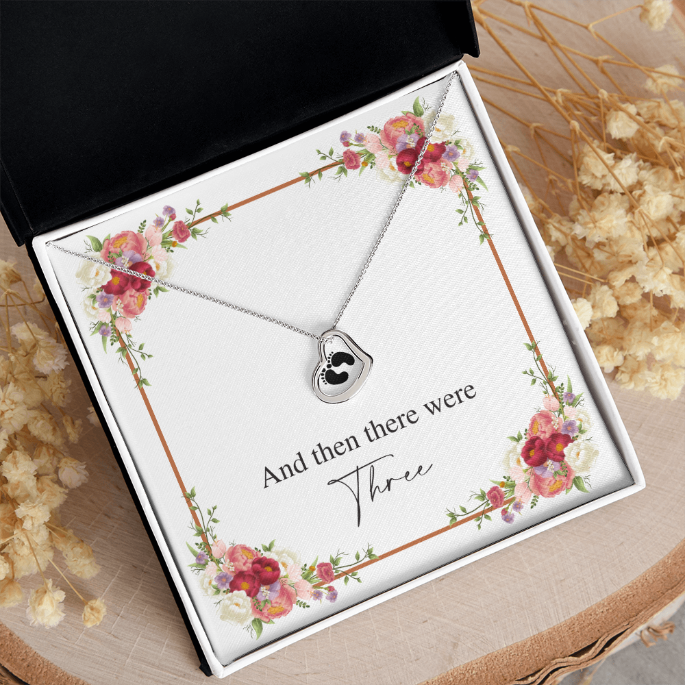 There Were Three - Expecting Mom Gift - Delicate Heart