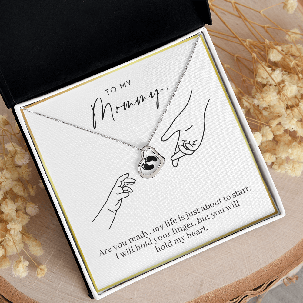 Hold My Heart - Expecting Mom Gift - Delicate Heart