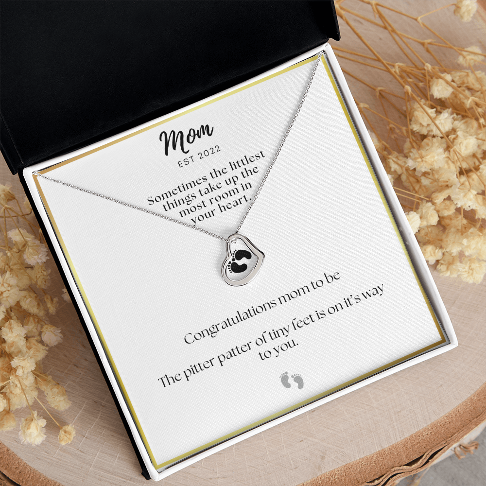 Tiny Feet - Expecting Mom Gift - Delicate Heart