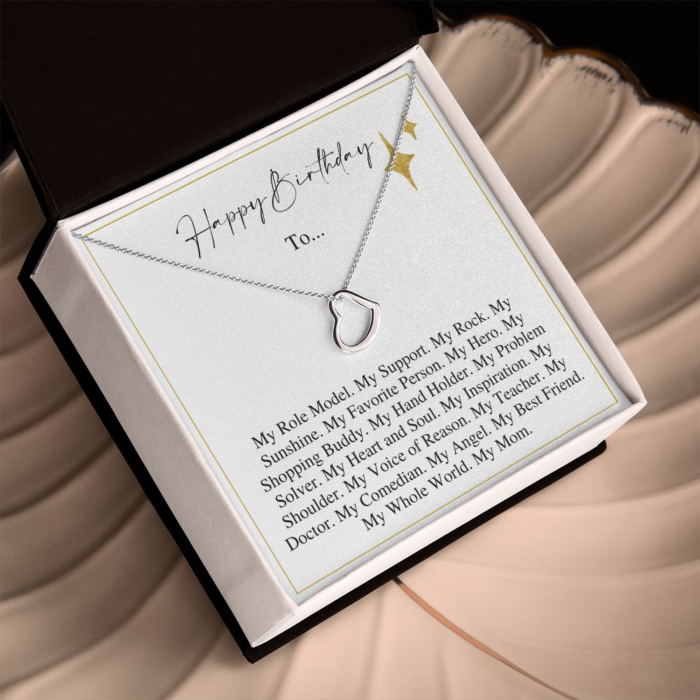 My Whole World - Gift For Mom - Delicate Heart