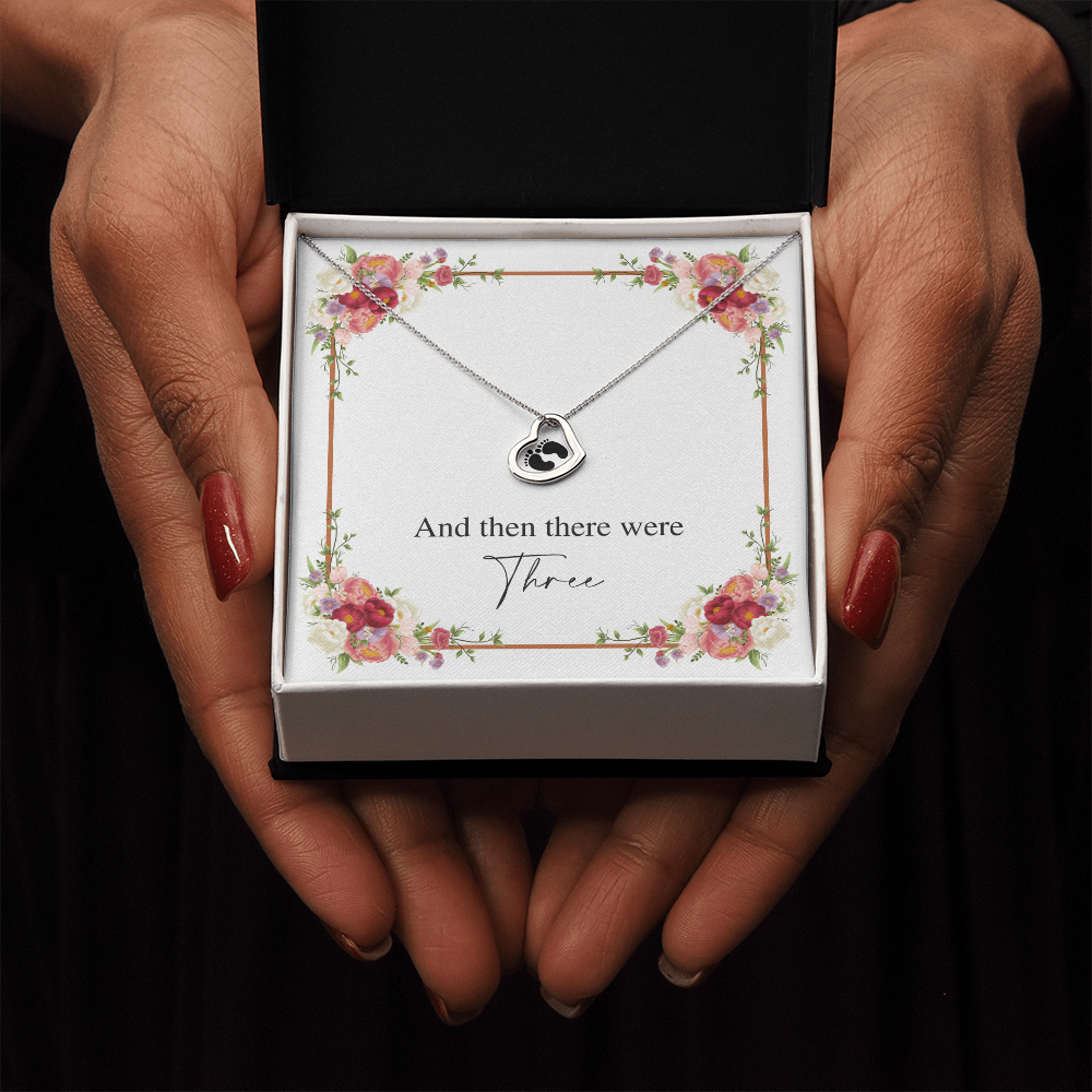 There Were Three - Expecting Mom Gift - Delicate Heart