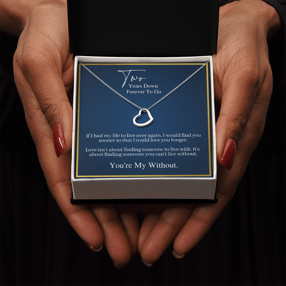 Finding You - 2nd Anniversary Gift - Delicate Heart