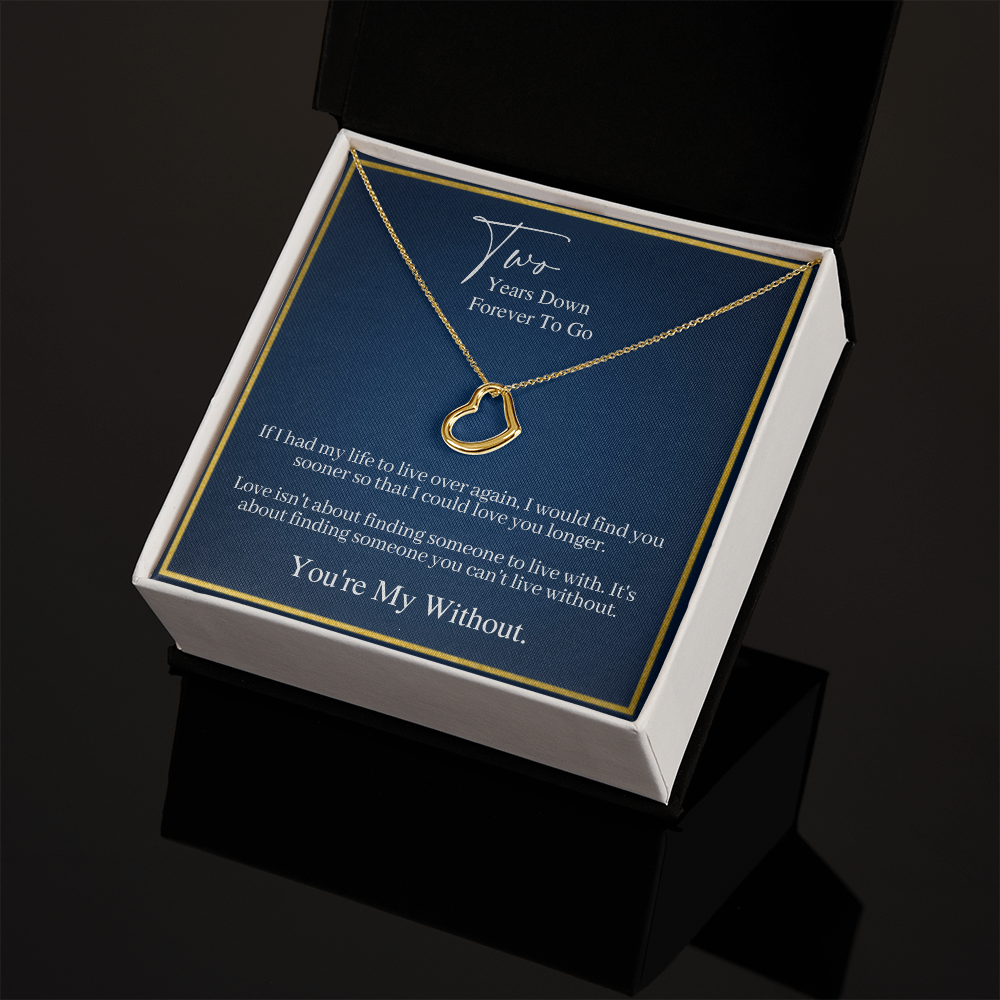 Finding You - 2nd Anniversary Gift - Delicate Heart