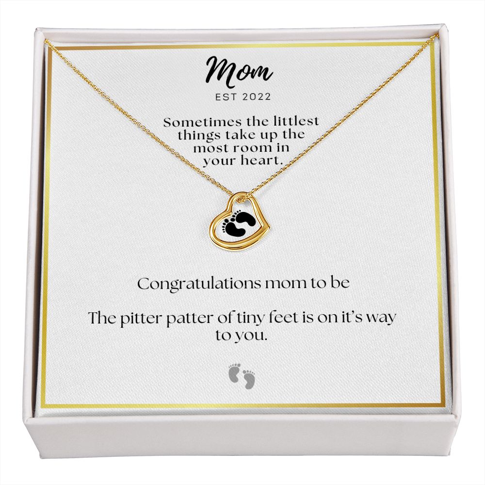 Tiny Feet - Expecting Mom Gift - Delicate Heart