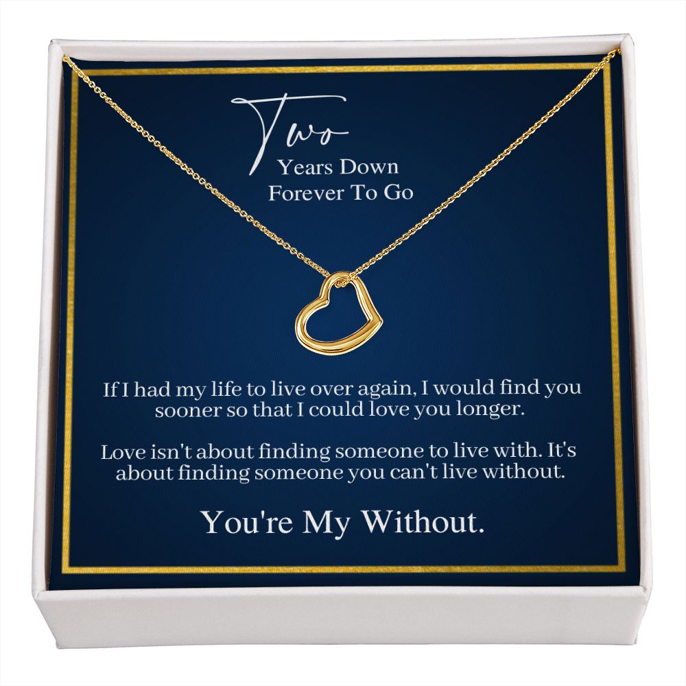 Finding You - 2nd Anniversary Gift - Delicate Heart