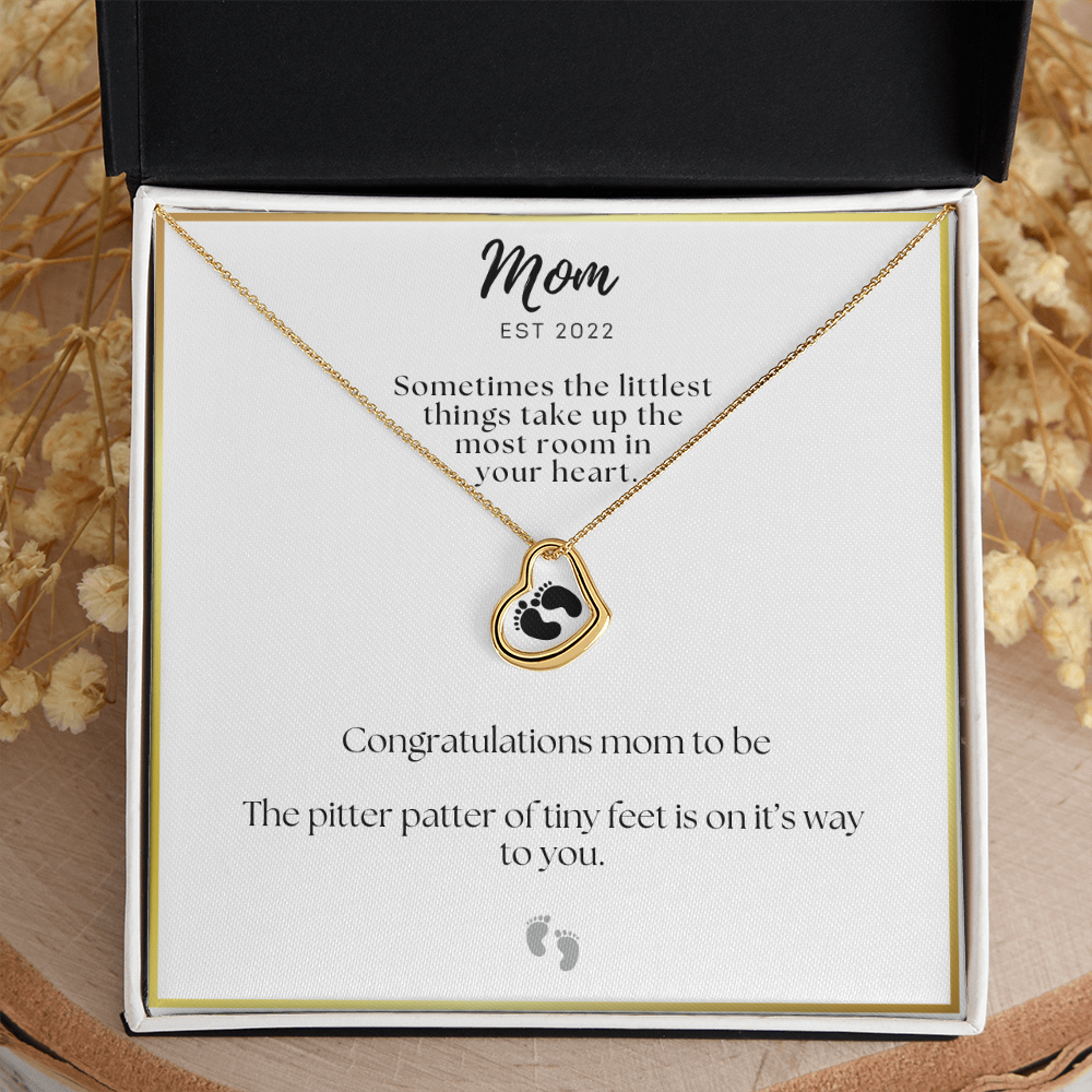 Tiny Feet - Expecting Mom Gift - Delicate Heart