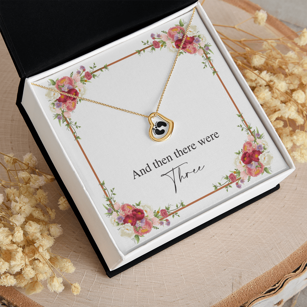 There Were Three - Expecting Mom Gift - Delicate Heart