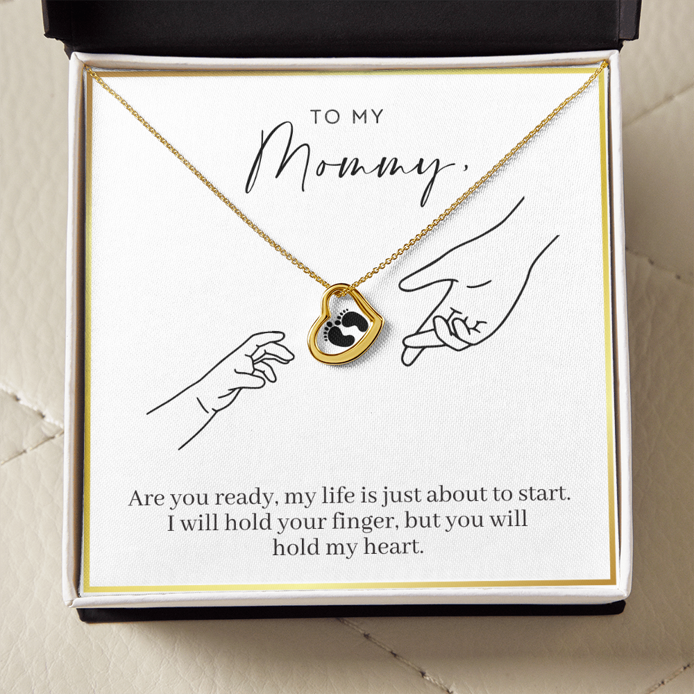 Hold My Heart - Expecting Mom Gift - Delicate Heart