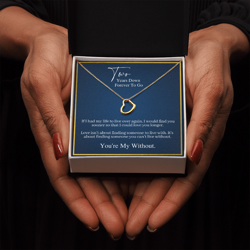 Finding You - 2nd Anniversary Gift - Delicate Heart