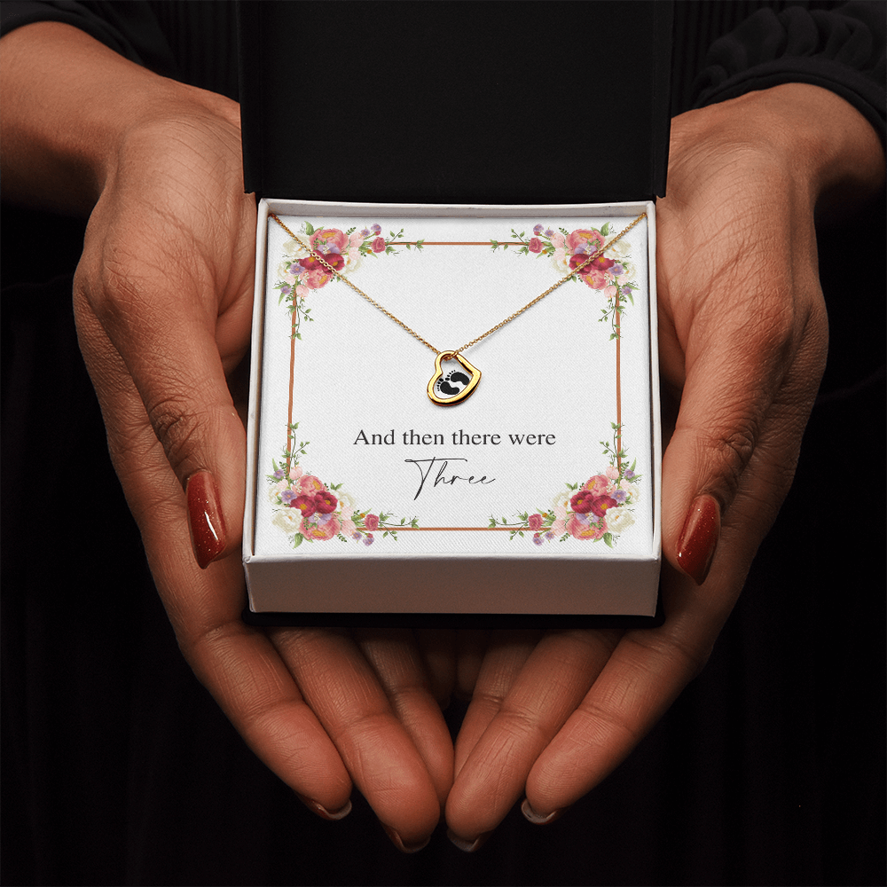 There Were Three - Expecting Mom Gift - Delicate Heart
