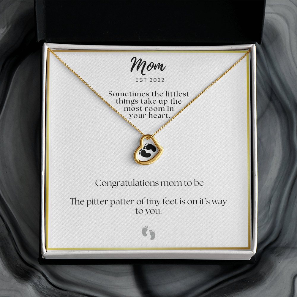 Tiny Feet - Expecting Mom Gift - Delicate Heart