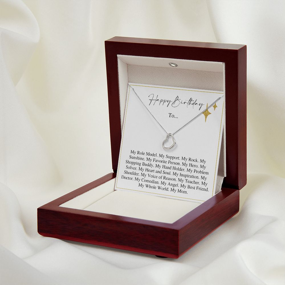 My Whole World - Gift For Mom - Delicate Heart