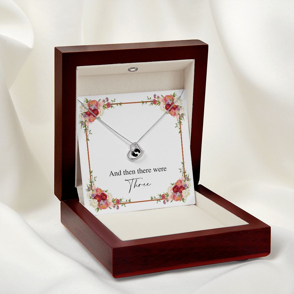 There Were Three - Expecting Mom Gift - Delicate Heart