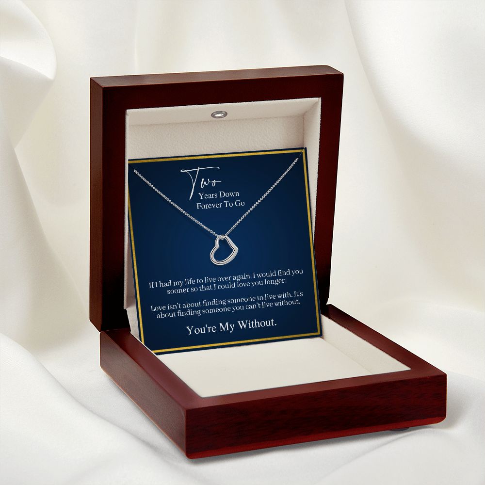 Finding You - 2nd Anniversary Gift - Delicate Heart