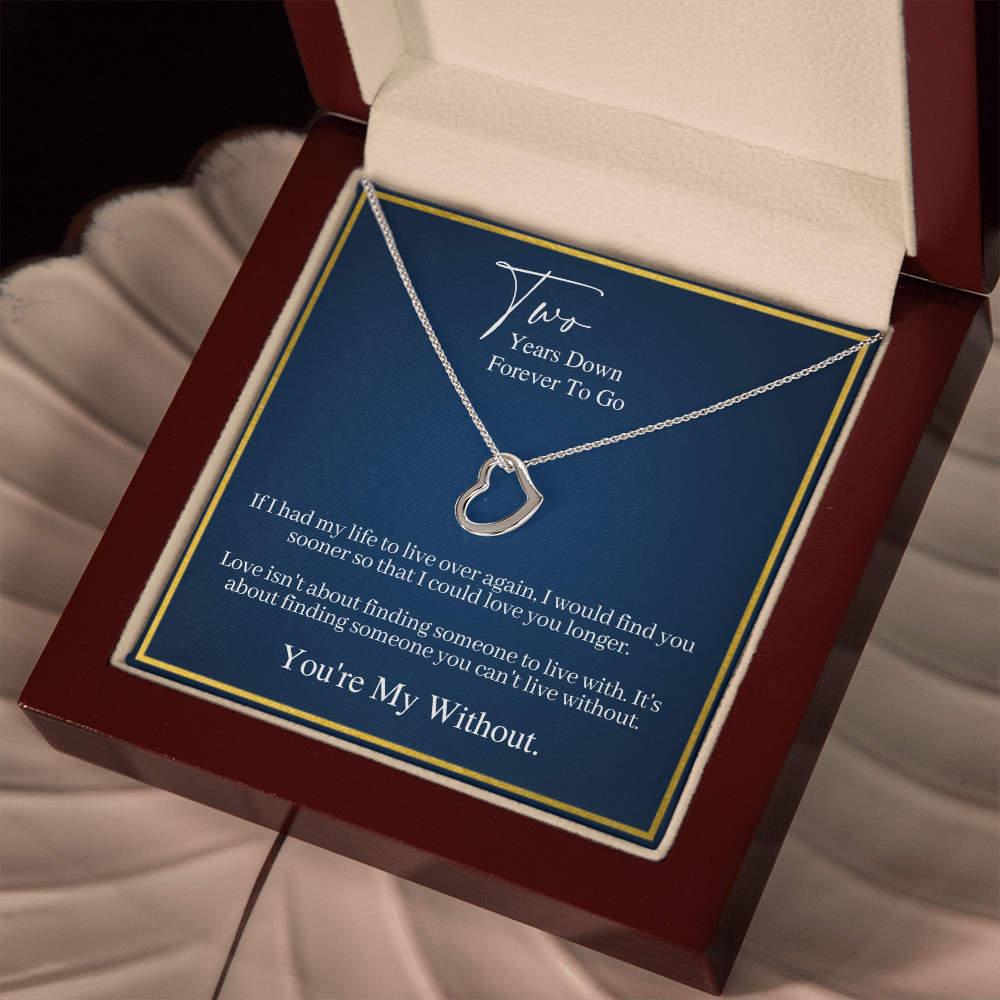 Finding You - 2nd Anniversary Gift - Delicate Heart