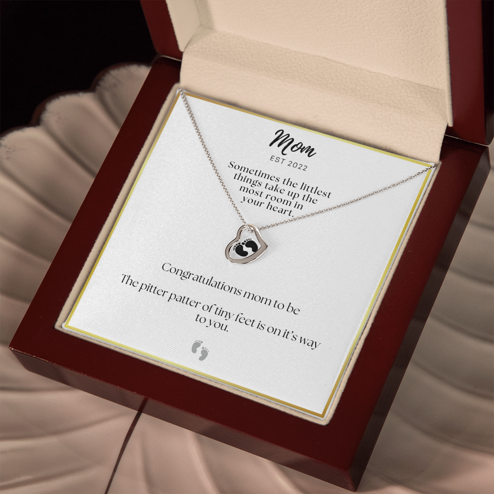 Tiny Feet - Expecting Mom Gift - Delicate Heart