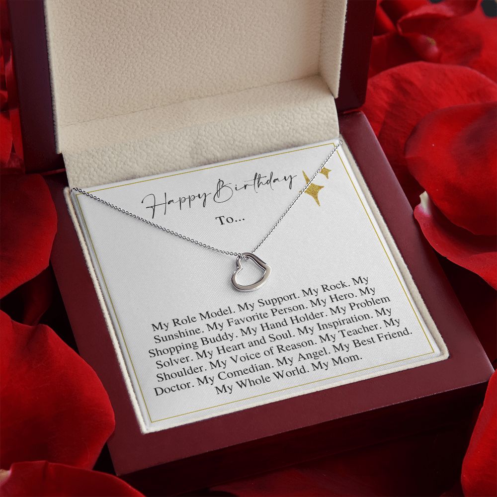 My Whole World - Gift For Mom - Delicate Heart