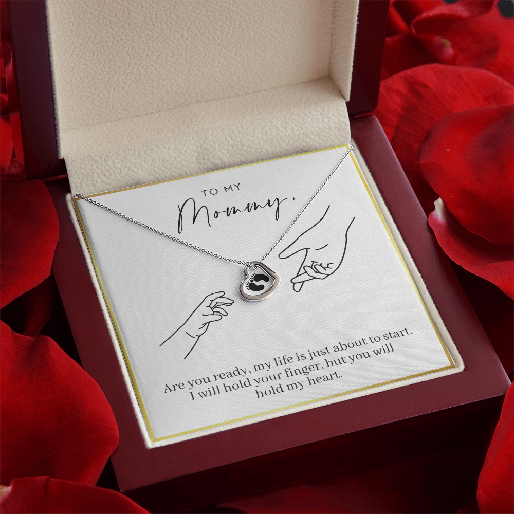 Hold My Heart - Expecting Mom Gift - Delicate Heart