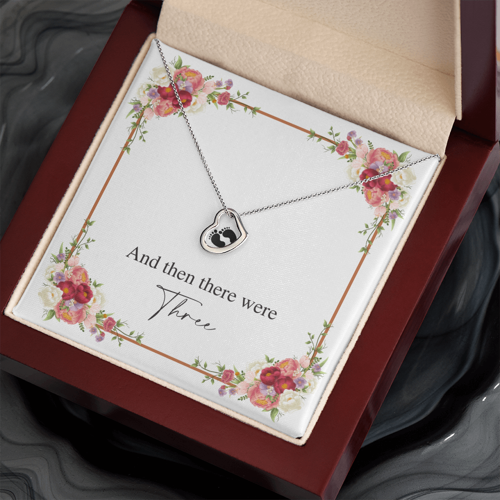 There Were Three - Expecting Mom Gift - Delicate Heart